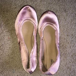 Pink flats